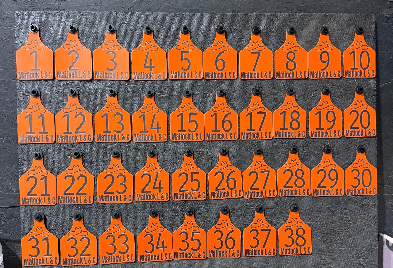 Custom Engraved Ritchey Cow Ear Tags (Herd)