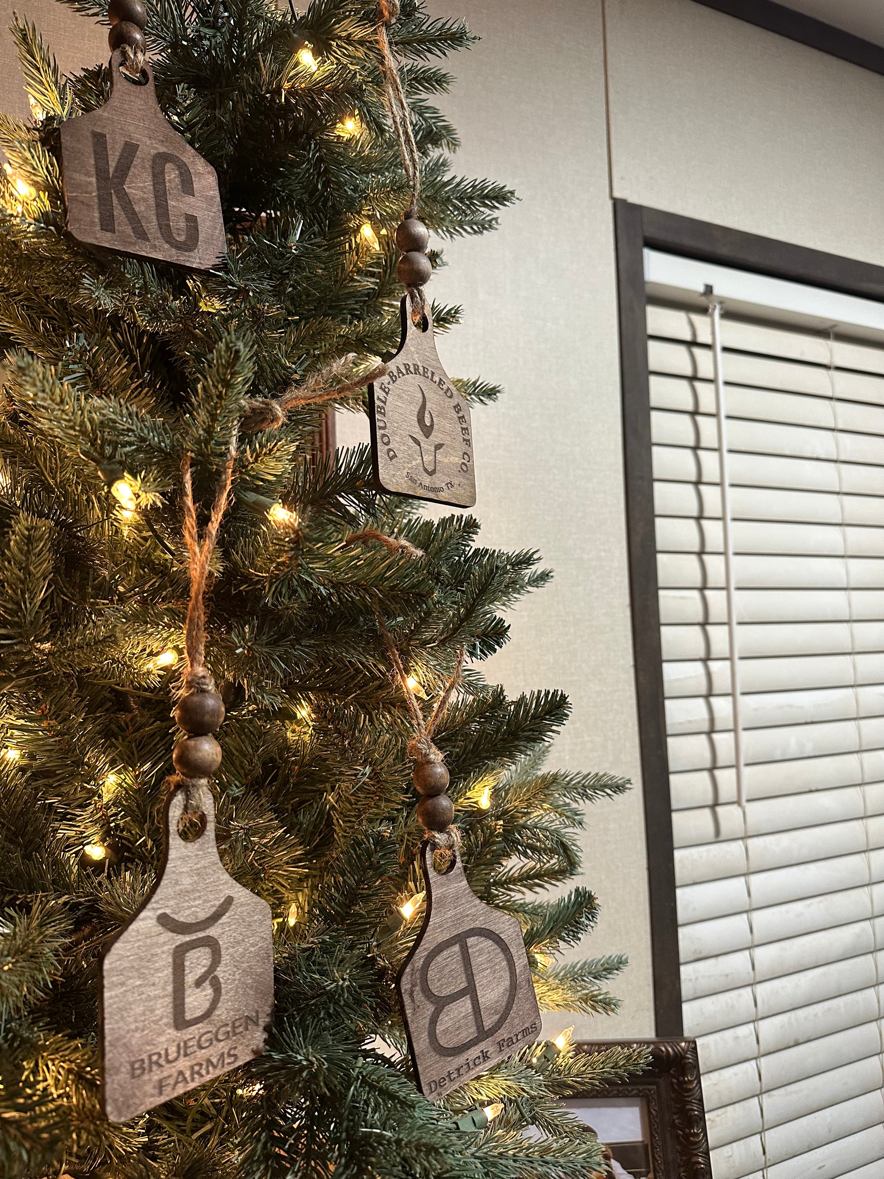 Personalized Wooden Cattle Tag Hanger