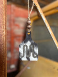 Personalized Engraved Cowhide Tag Hanger