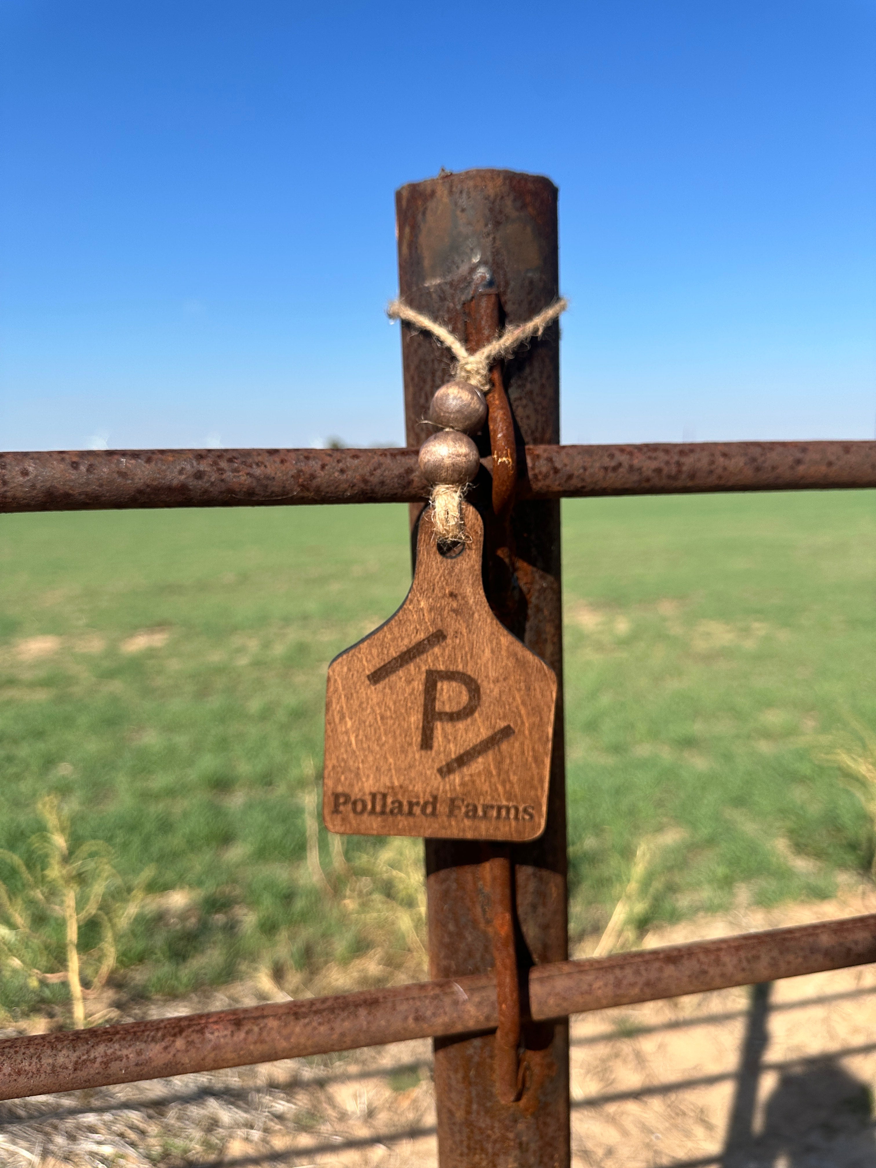 Personalized Wooden Cattle Tag Hanger