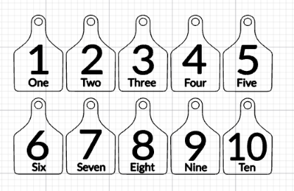 Kids Numbers 1–10 Learning Tag Set