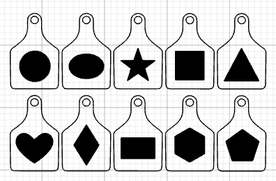 Kids Shape Learning Tag Set