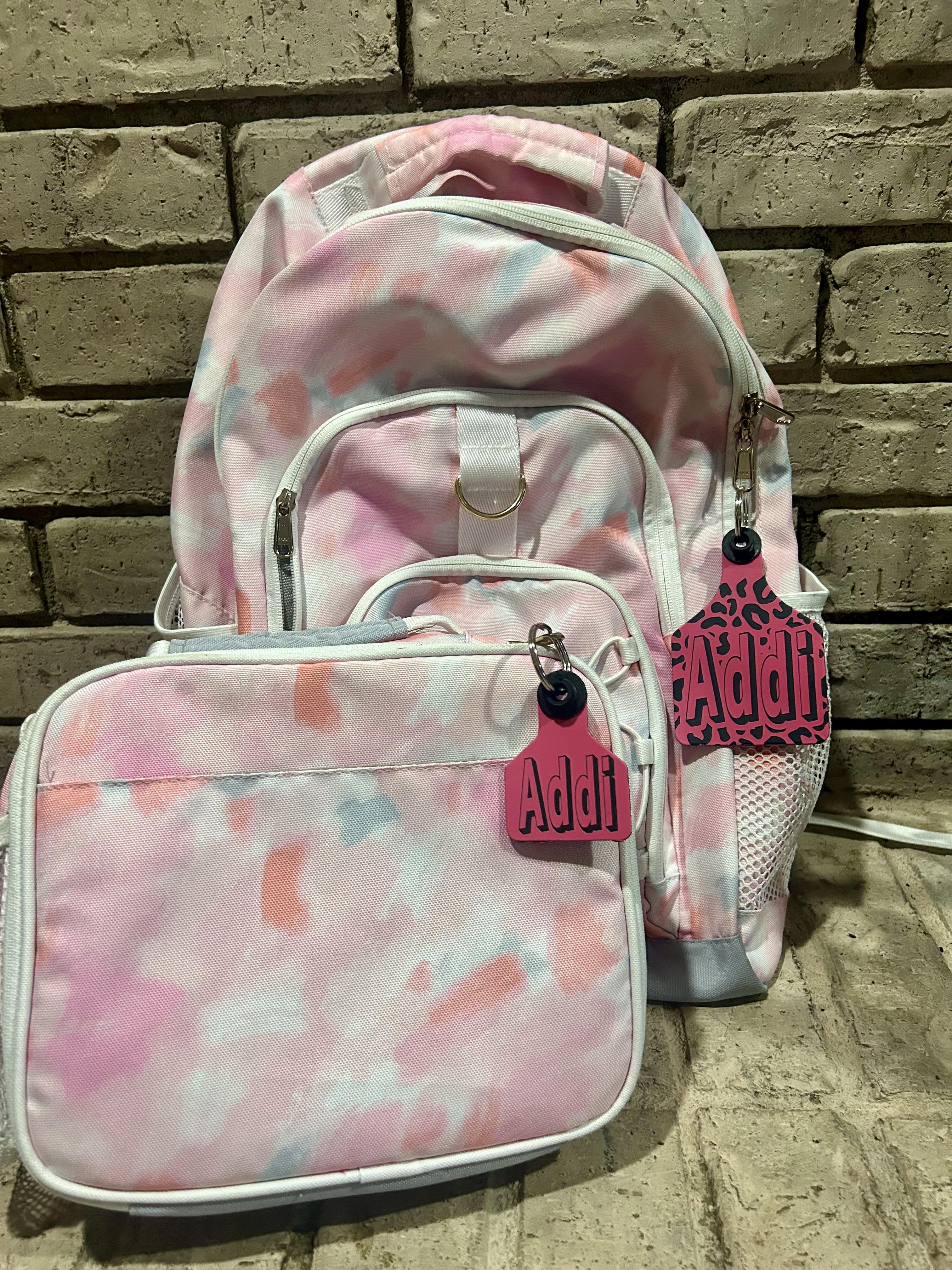 Personalized Backpack & Lunch Box Key Chain Combo
