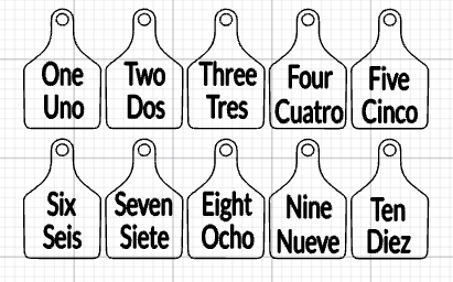 Kids Numbers 1–10 Learning Tag Set