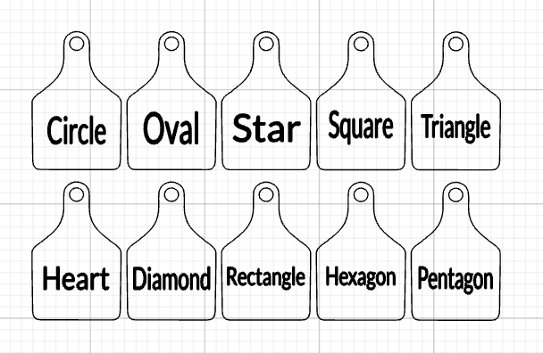 Kids Shape Learning Tag Set