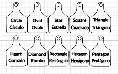 Kids Shape Learning Tag Set